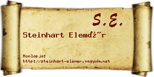 Steinhart Elemér névjegykártya