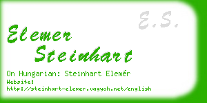 elemer steinhart business card